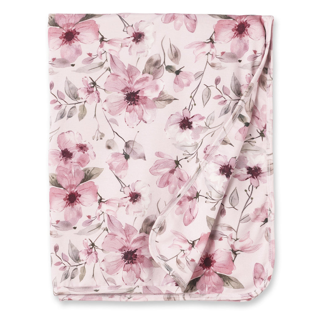 Watercolor Floral Baby Stroller Blanket