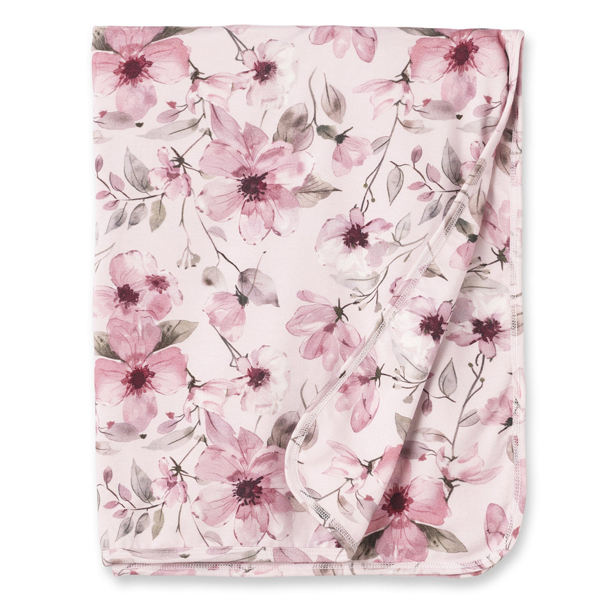 Watercolor Floral Baby Stroller Blanket