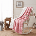 Pink Rose Sherpa Throw Blanket