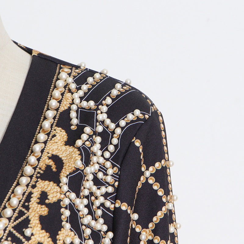 Pearl & Bead Embellished Luxury Blazer
