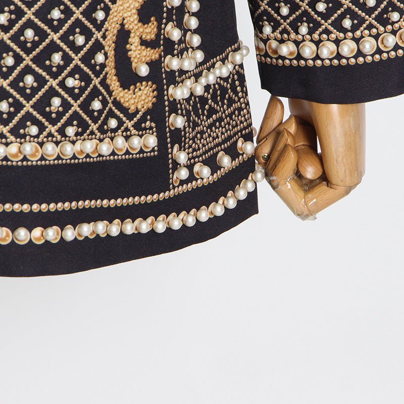 Pearl & Bead Embellished Luxury Blazer