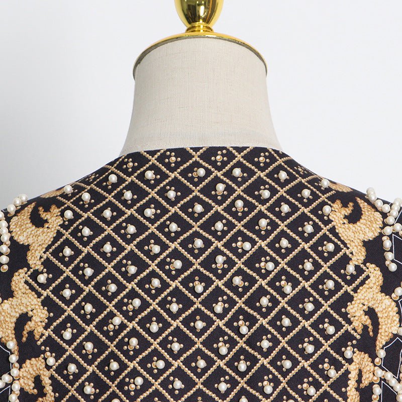 Pearl & Bead Embellished Luxury Blazer
