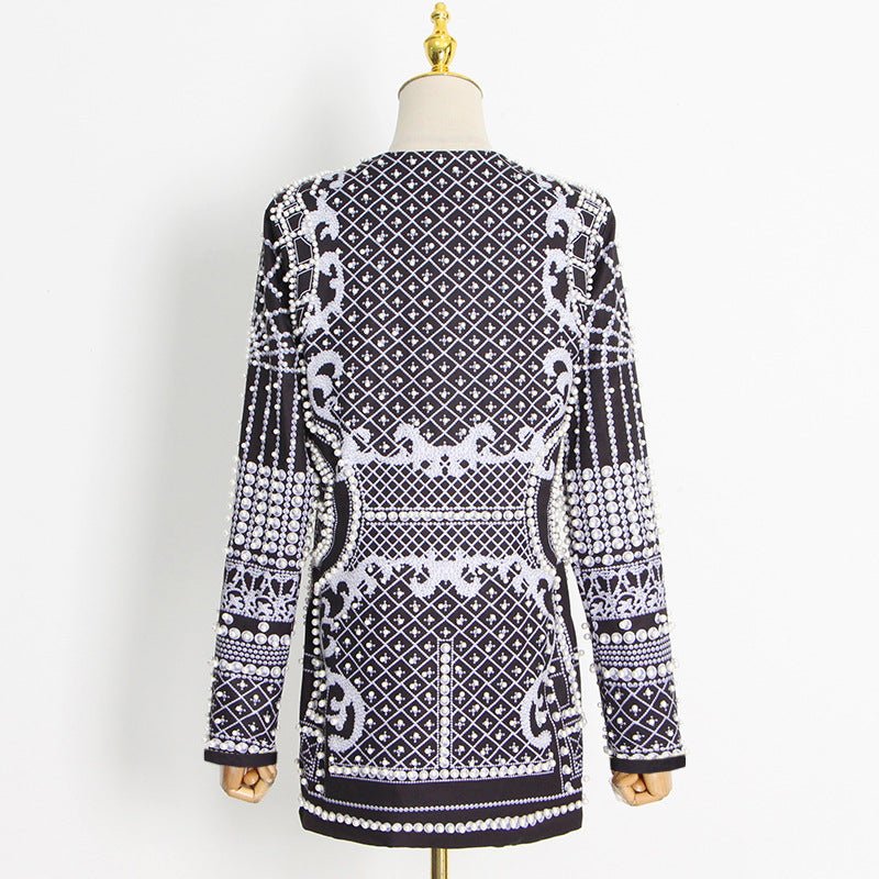 Pearl & Bead Embellished Luxury Blazer