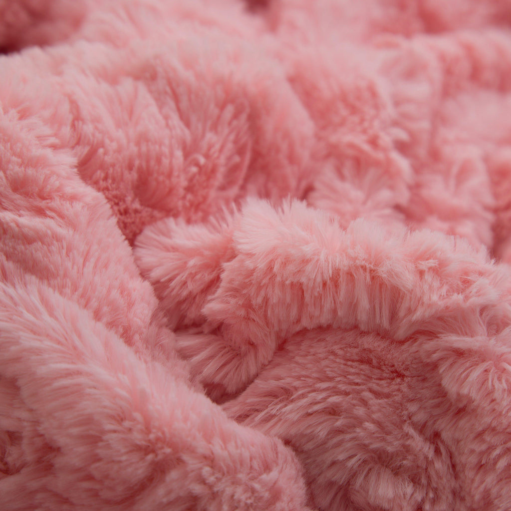 Pink Rose Sherpa Throw Blanket